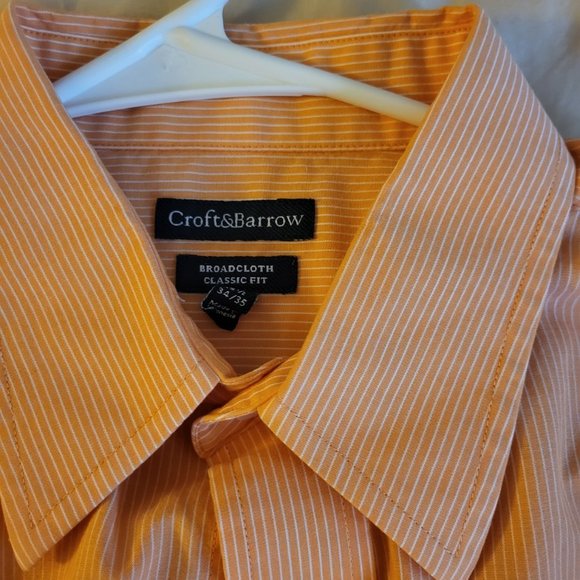 Mens Croft & Barrow L/S Striped Dress Shirt (15.5 34-35) - Picture 3 of 3